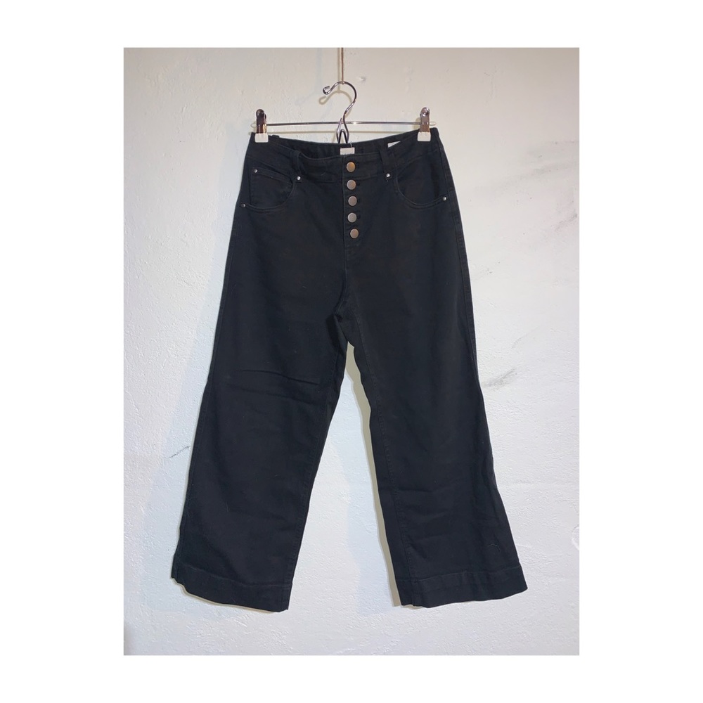 High rise wide leg pant